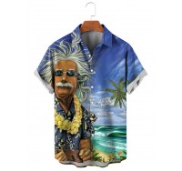 Men's Fun Hawaiian Surf Art Short Sleeve Shirt