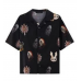 Men's Hawaiian Tiki Mask Print Short Sleeve Shirt