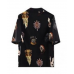 Men's Hawaiian Tiki Mask Print Short Sleeve Shirt