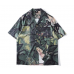 Men's Cartoon Doodle Hawaiian Print Short Sleeve Shirt