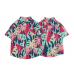 Full-Print Coconut Tree Printing Men's Hawaiian Short Sleeve Shirt