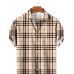 Men's Scottish Pattern Casual Short Sleeve Shirt