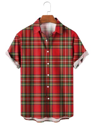 Classic Plaid Casual Short Sleeve Shirt